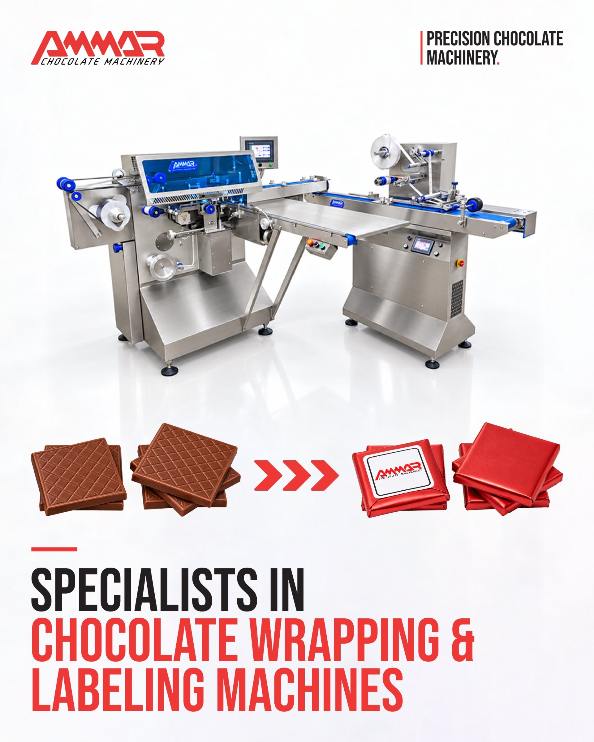 Ammar Chocolate wrapping machine Vertical Packaging Machines — New