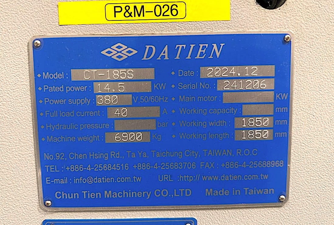 2024 DATIEN TAIWAN CT-185S Guillotines — Used